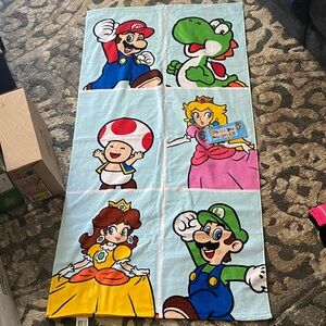 Nintendo Super Mario Colorful Beach Towel